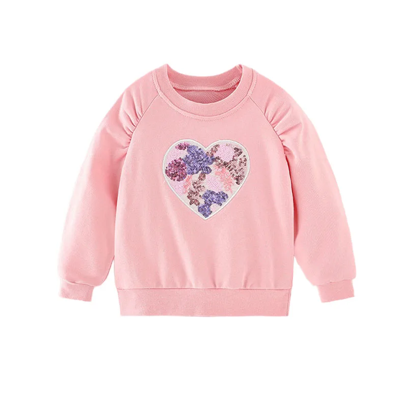 Jumping Meters Modische Mädchen-Sweatshirts mit Schmetterlingsmotiv für Kleinkinder, Kinderkleidung, Herbst, Frühling, Sport, Baby-Kapuzenshirts, Kleidung, Hemden – Detail 9