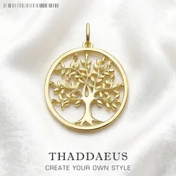 Pendant Golden Tree Summer New Fashion Love Jewelry Strength and Balance 925 Sterling Silver Accessories Gift For Woman