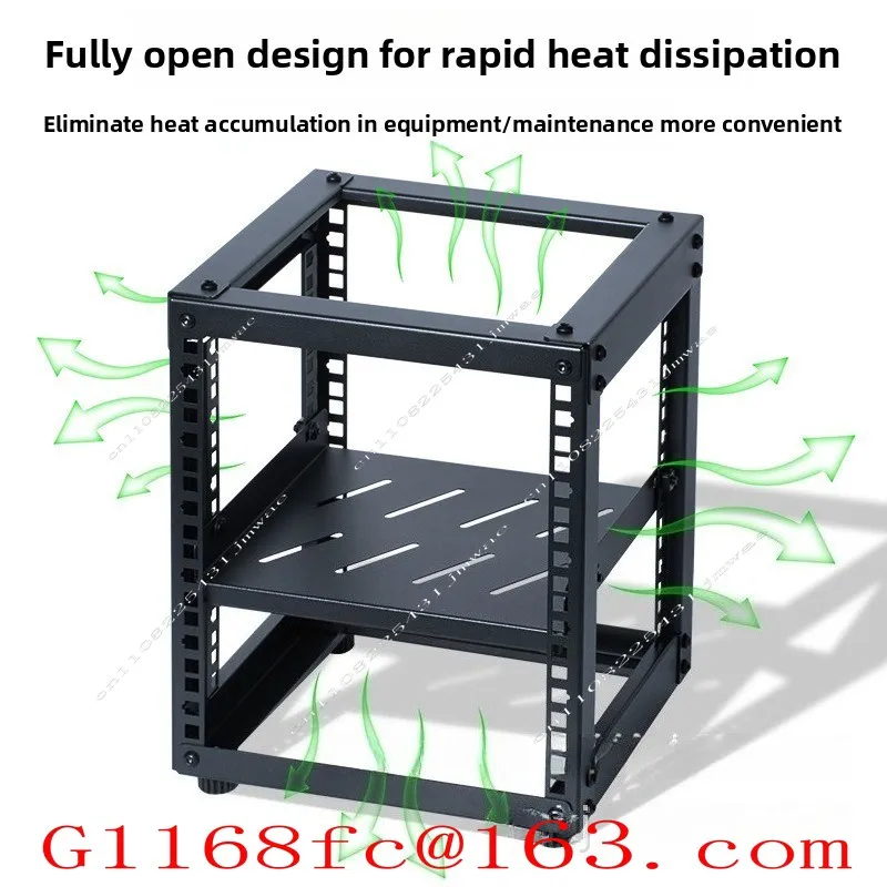 10 Open Cabinet Home Easy Rack Desktop Switch Amplifier Chassis NAS Equipment Shelf