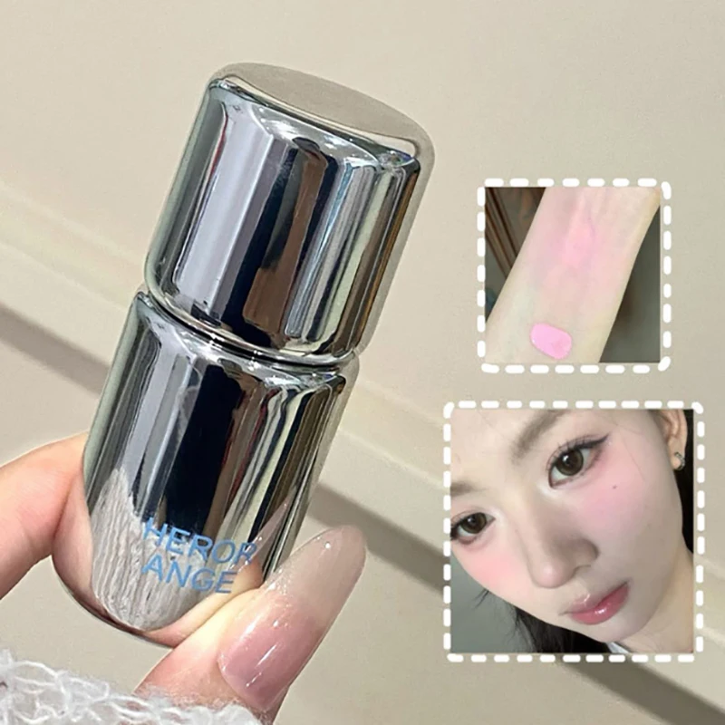HERORANGE Matte Liquid Blush Water Light Cheek Cream Smooth Blush Big Sponge Brush Head Easy To Apply Natural Rouge Makeup view 5