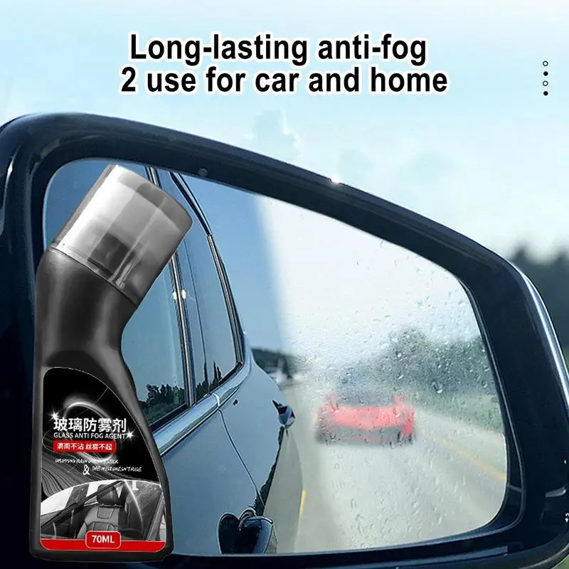 70ml Car Anti-fog Spray Glass Antifog Coating Agent Defogger Auto Windows Screens Mirror Windshield Defogging Cleaner Supplies