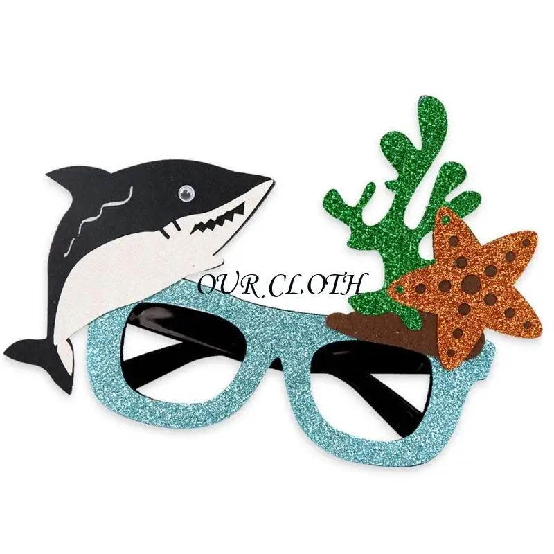 Cartoon Sea Animal Eyeglasses Under Ocean Glasses Fishing Birthday Party Supply Y1AC