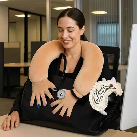 Creative Soft Cervical Support Pillow Shiny Nails Comfortable U-shaped Pillow Thickened Funny Finger Pillow Party Decoration