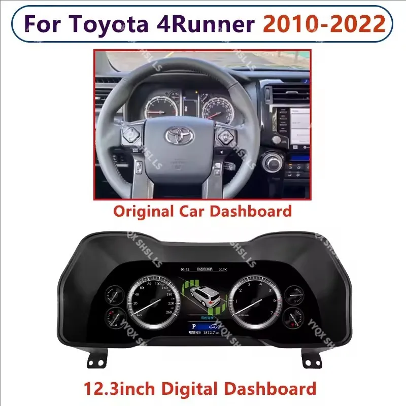 LS 2024 Latest Original Car LCD Digital Cluster Virtual Cockpit SpeedMeter Dash For Toyota 4Runner 2010-2022 Instrument Panel