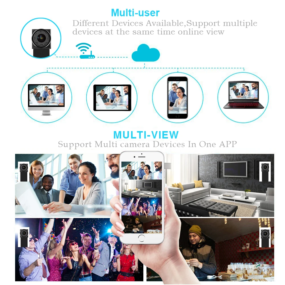 DIY HD 1080P WiFi Mini Camera Wide Angle 120° Portable Wireless Webcam Micro Camcorder Loop Recording Support Remote Viewing view 5