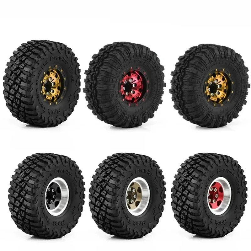

1/24 RC Rock Crawler Beadlock Wheels & Grappler Tires for SCX24 FCX24 TRX4M AX24, Off-Road Upgrade Parts