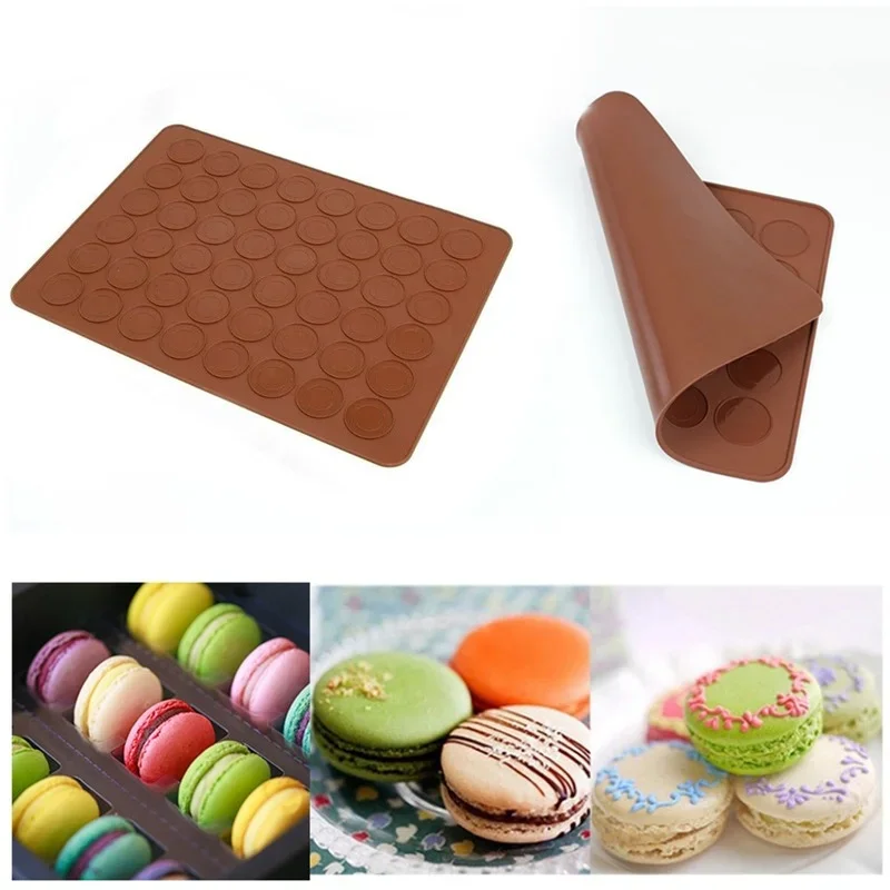 Non-Stick Silicone Macaron Macaroon Pastry Oven Baking Mould Sheet Mat DIY Mold Useful Tools Cake Bakeware
