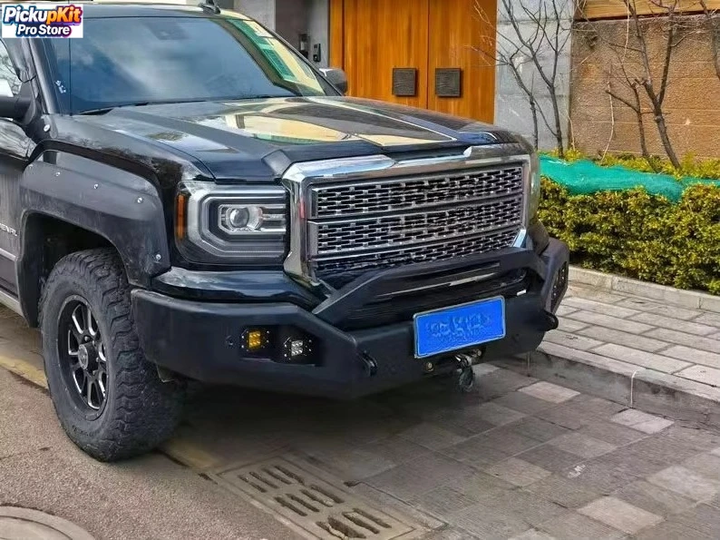 

Heavy-Duty Top-Tier 4WD Steel Bull Bar Front Bumper for Sierra 1500 AT4X