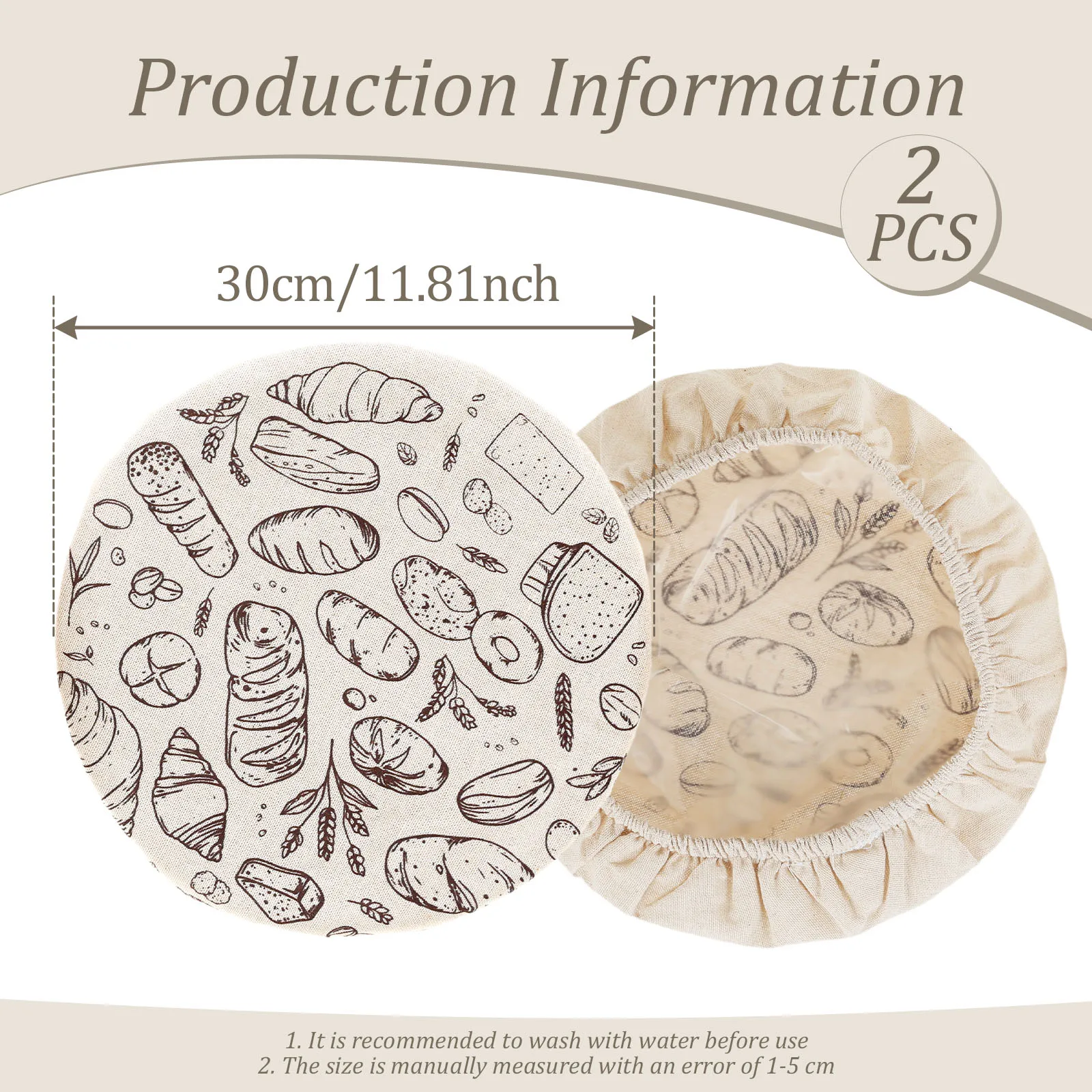 3Pcs Elastic Cloth Jar Covers Reusable Cloth for Sourdough Starter Jars Elastic Bread Fermentation Cover Bread Proofing Cover