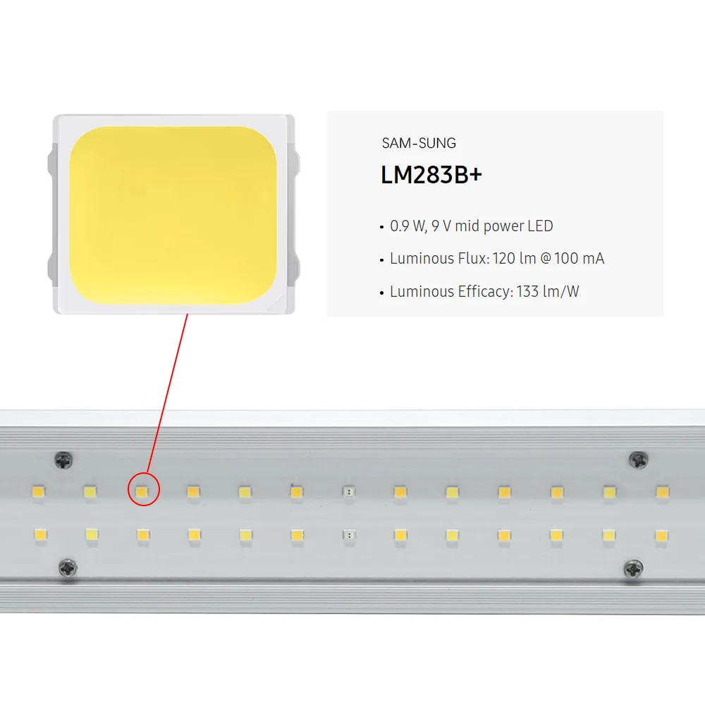 LM283B AC220V LED مصباح النمو الطيف الكامل مصباح النبات شتلات النبات مقاوم للماء زهرة منزل خيمة النمو صندوق