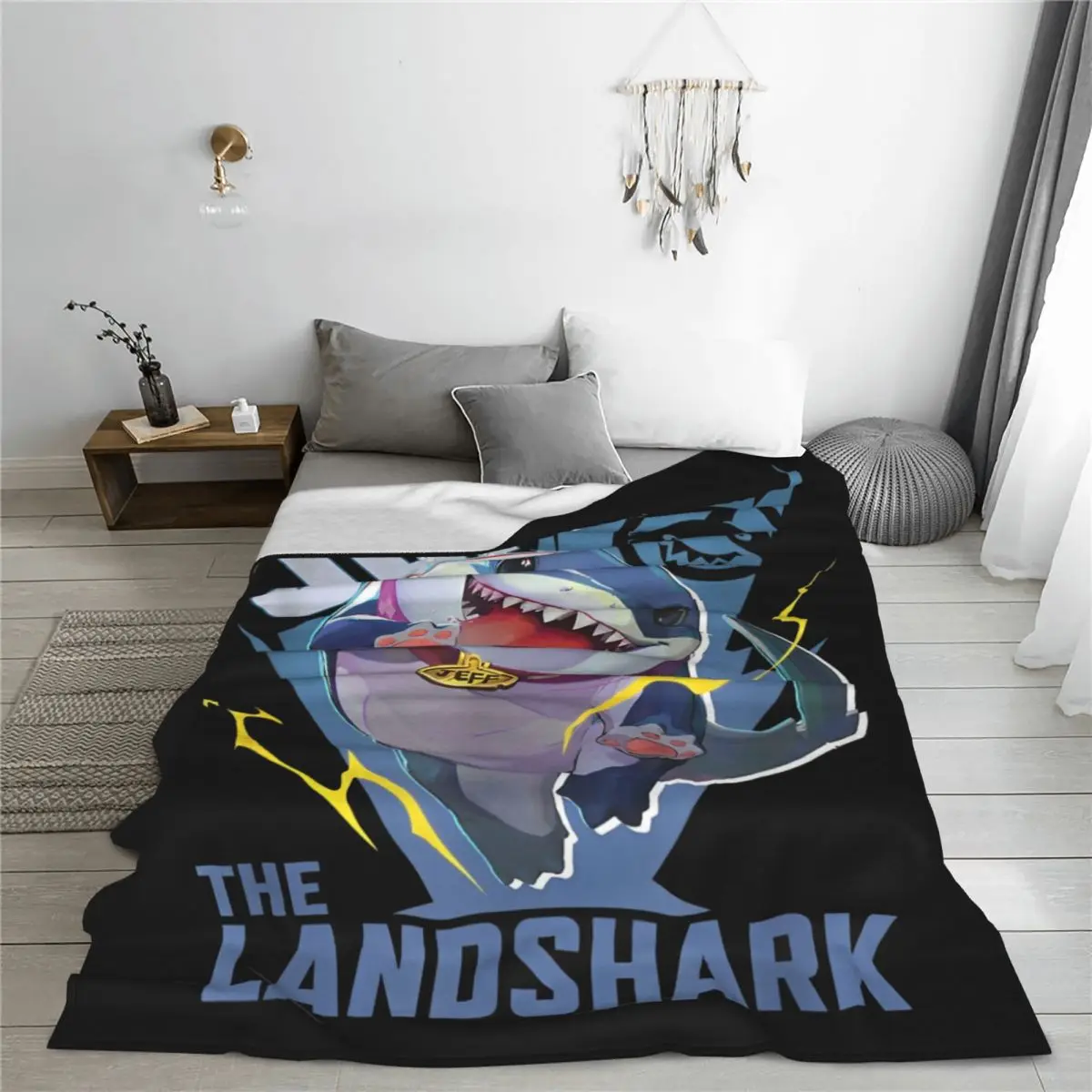 Marvel-Rivals Jeff The Land Shark Blankets Gamerverse PVP Super Hero Plush Awesome Warm Throw Blanket Coverlet Decoration Office