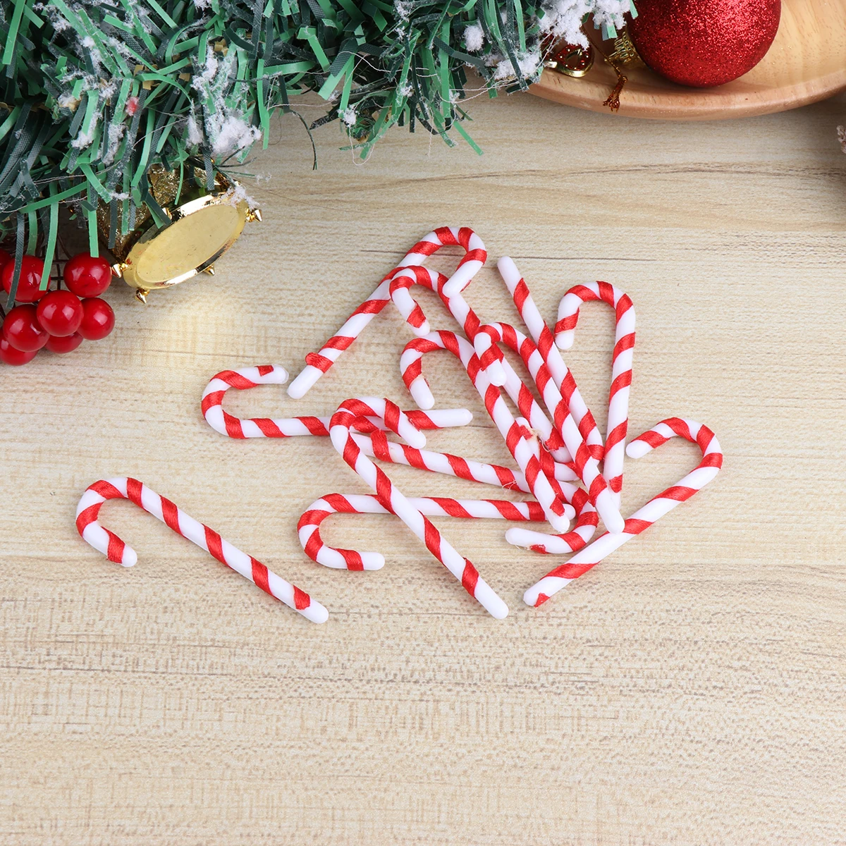 

50 Pcs Halloween Christmas Cane Decorations Small Ornaments Holiday Party