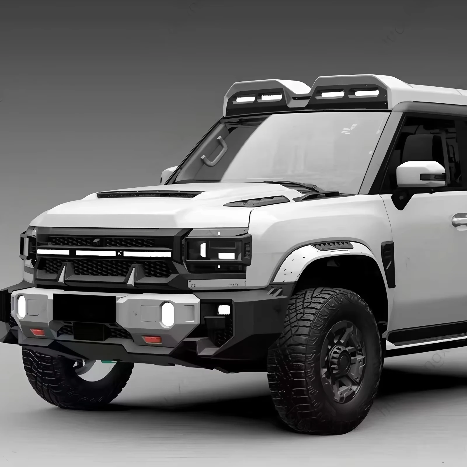 New Rear Bumper Body Kit for Jetours T2 Star Top Platform Luggage Rack Side Schoolbag Ladder Screw-On Modified Special Mech Mesh