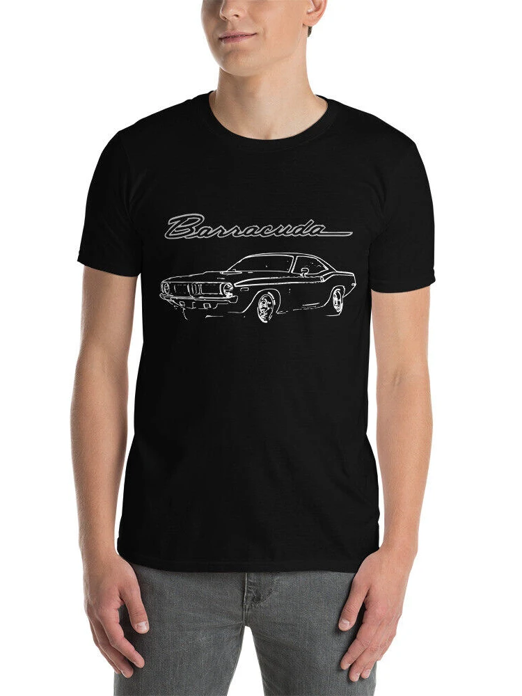 1972 Barracuda Muscle Car Art Cuda Classic Cars T-Shirt 100% Cotton O-Neck Short Sleeve Casual Mens Tshirt Size S-3XL