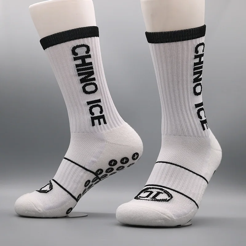 2023 neue ANTI SLIP Fußball Socken Mittlere Waden Nicht Slip Fußball Radfahren Sport Socken Für Männer Atmungsaktive Frauen Lauf Socken