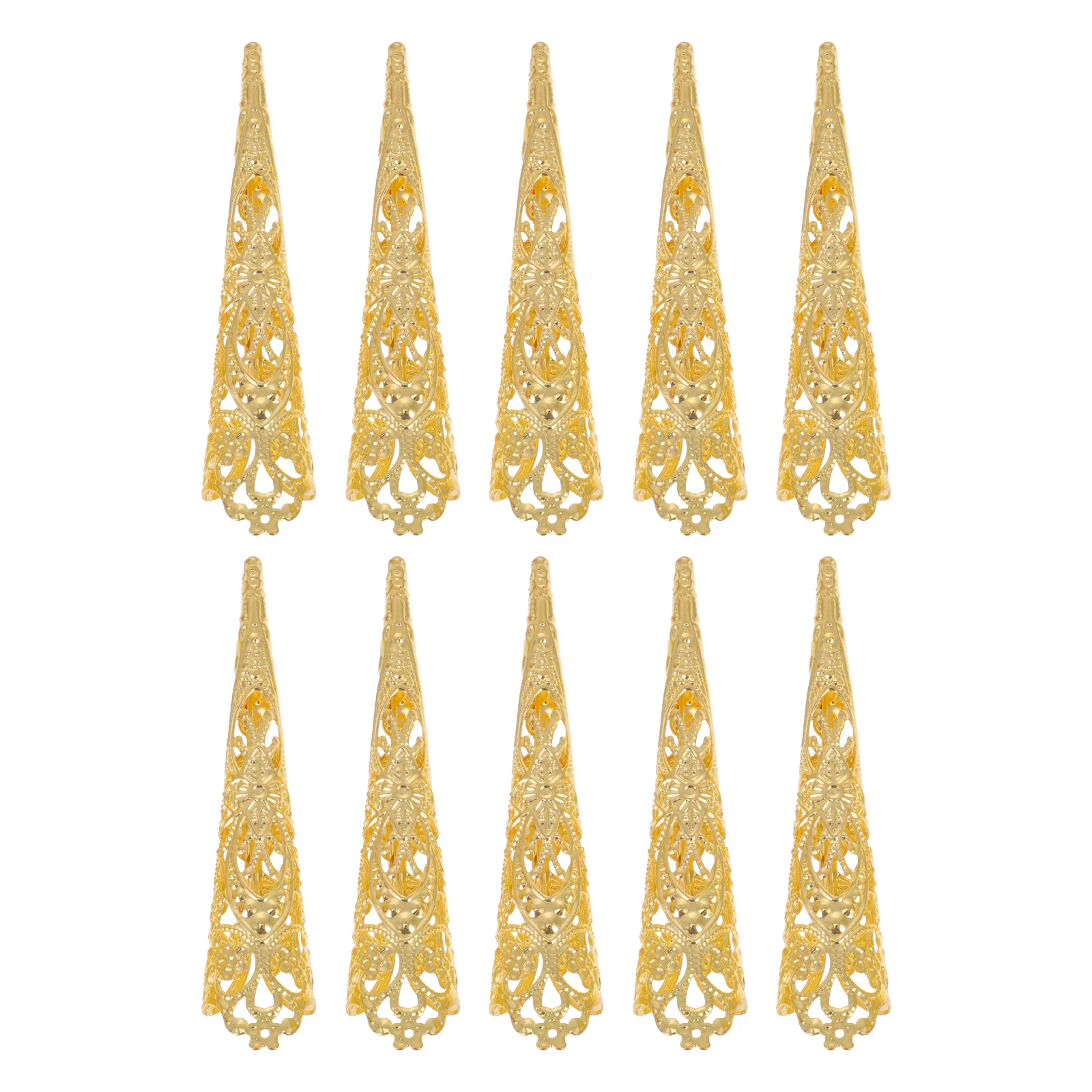 แหวนปลอมติดเล็บ 10 ชิ้น สำหรับตกแต่งชุดเต้นรำของผู้หญิง เครื่องประดับตกแต่งเล็บ