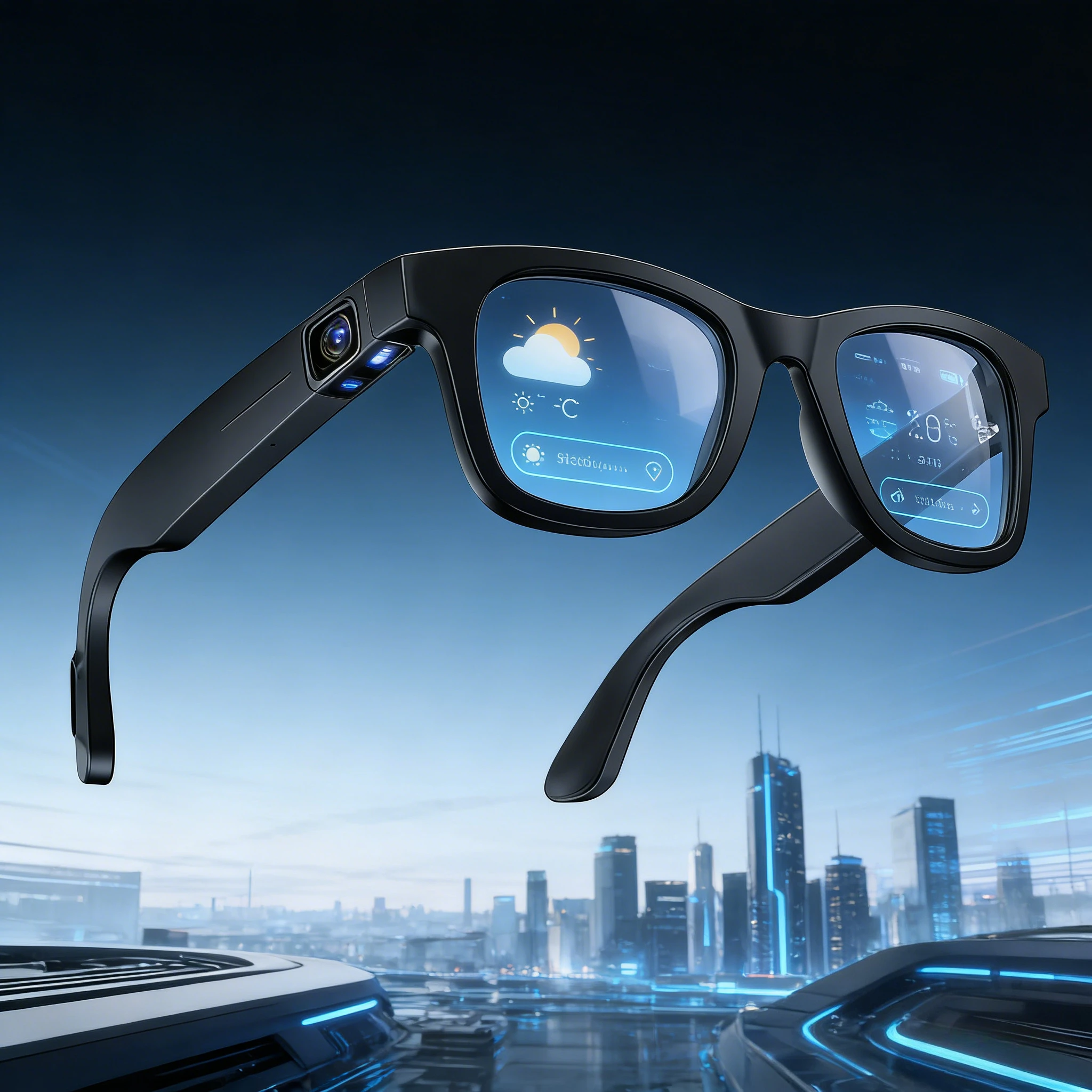 

AI Smart Glasses - 8MP Camera for First-Person Vlog, Voice Translation, Music & Calls, IP65 Waterproof, Ultra-Light