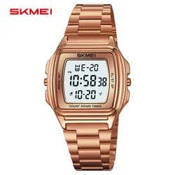 SKMEI Business Stopwatch Electronic Watches For Men Women Waterproof Sport Digital Stainless Steel Watch Reloj Hombre