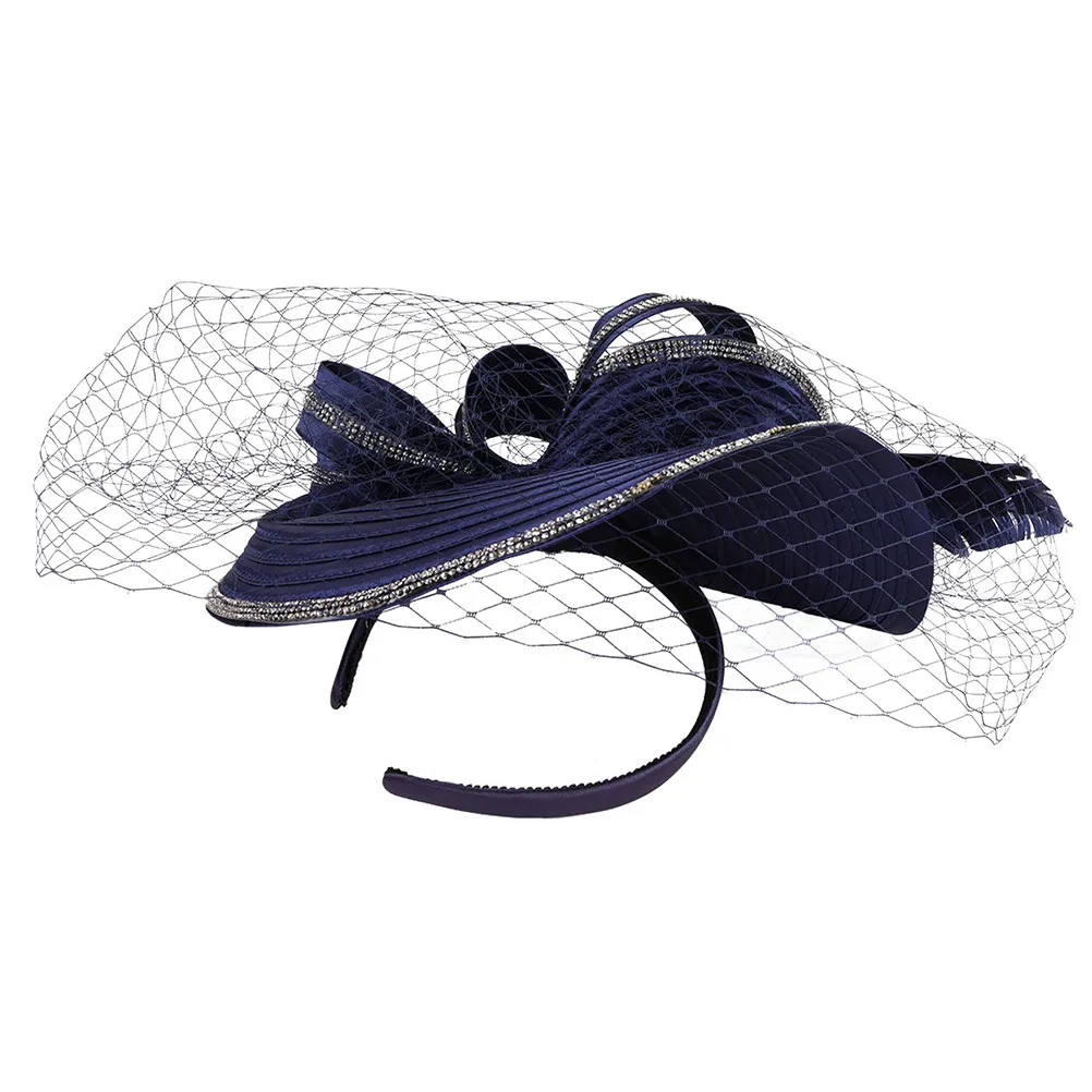 

Fascinator Mesh Yarn Hat Headband Charming Hair Piece Elegant Tea Party Wedding Bridal Headband Women Fashion Hair Accessory