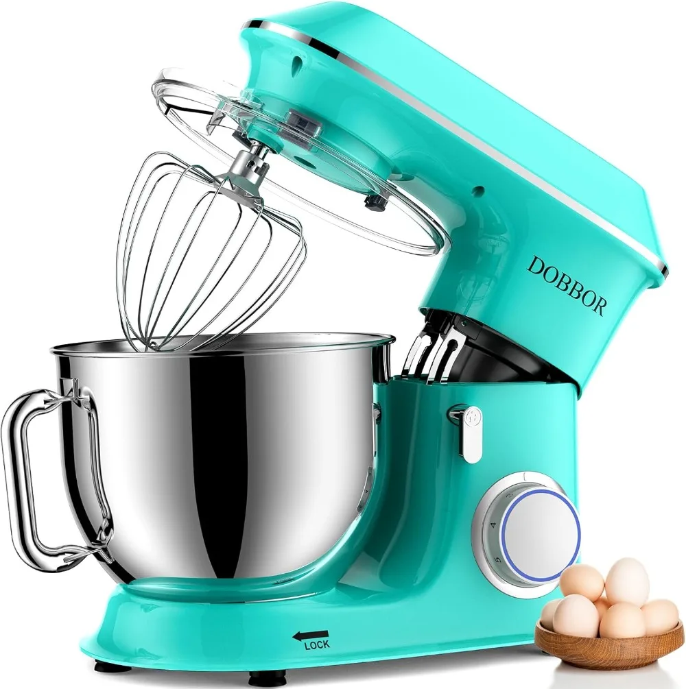 

DOBBOR Electric Stand Mixer, 9.5QT 660W 7 Speeds Tilt-Head Dough Mixers, Bread Mixer with Dough Hook,Whisk, Beater,Splash Guard