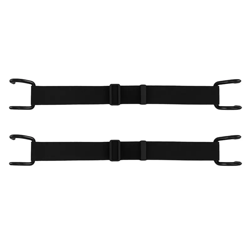 AT63-Preventing Animals From Opening Trash Can 2 Adjustable Heavy Duty Metal Hook Windproof Lock Strap 5X90cm Size Trash