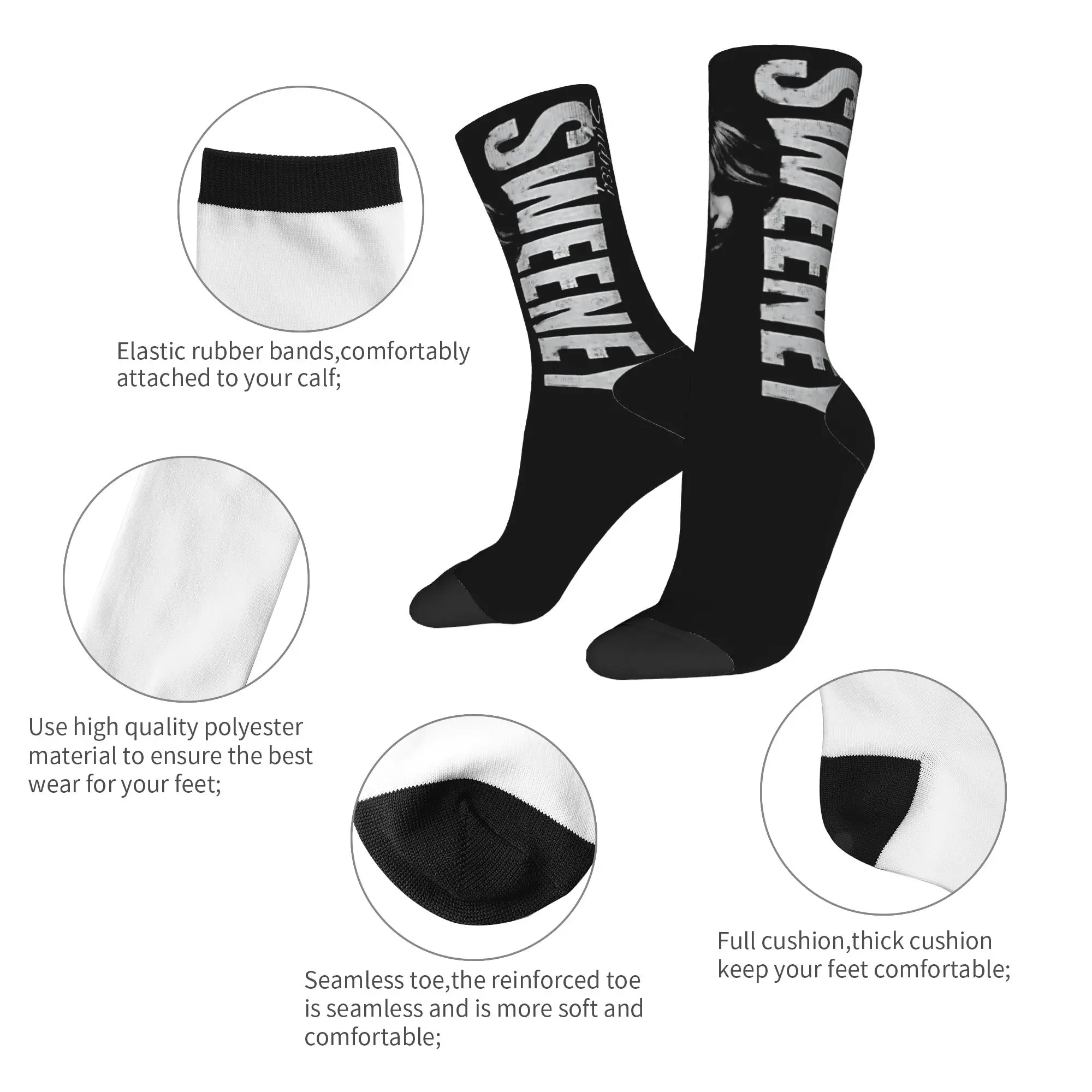 النساء الرجال الجوارب سيدني سويني جوارب الشتاء الترفيه متوسطة جوارب ناعمة تصميم الرياضة في الهواء الطلق عدم الانزلاق الجوارب #6