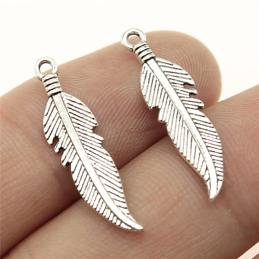 40pcs Antique Bronze Silver Color Pendants, DIY