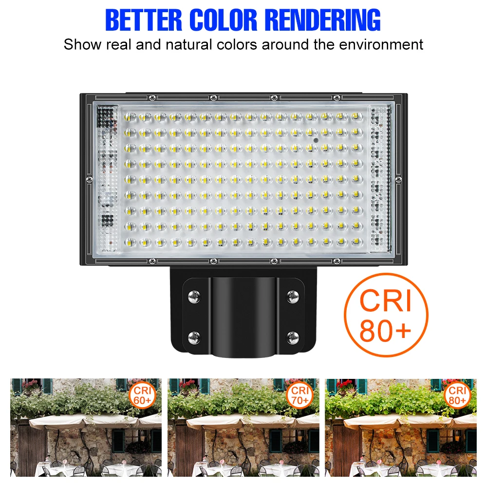 IP65 Waterproof LED Street Light Industrial Lamp 220V Outdoor Floodlight LED Ceiling Lamps 200W Spotlight Flood Light For Garden