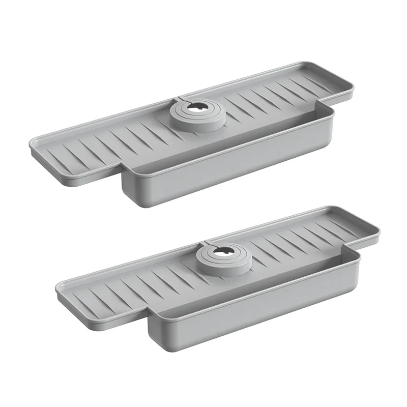 حوض المطبخ الجيد سبلاش الحرس ترقية صنبور المياه الماسك صينية بالوعة الإسفنج حامل رمادي #5