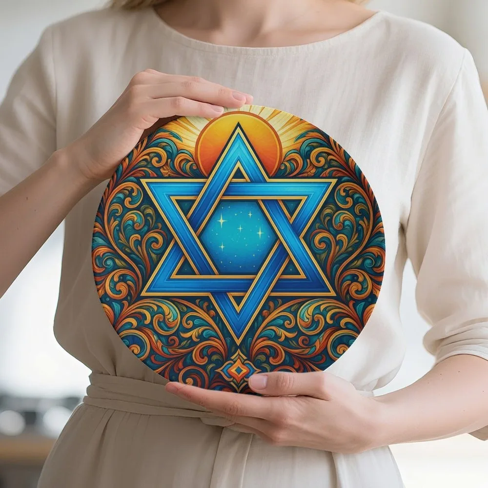 CIFBUY Elegant Hebrew Aluminum Wall Art Waterproof Durable Metal Sign For Home Living Room Bedroom