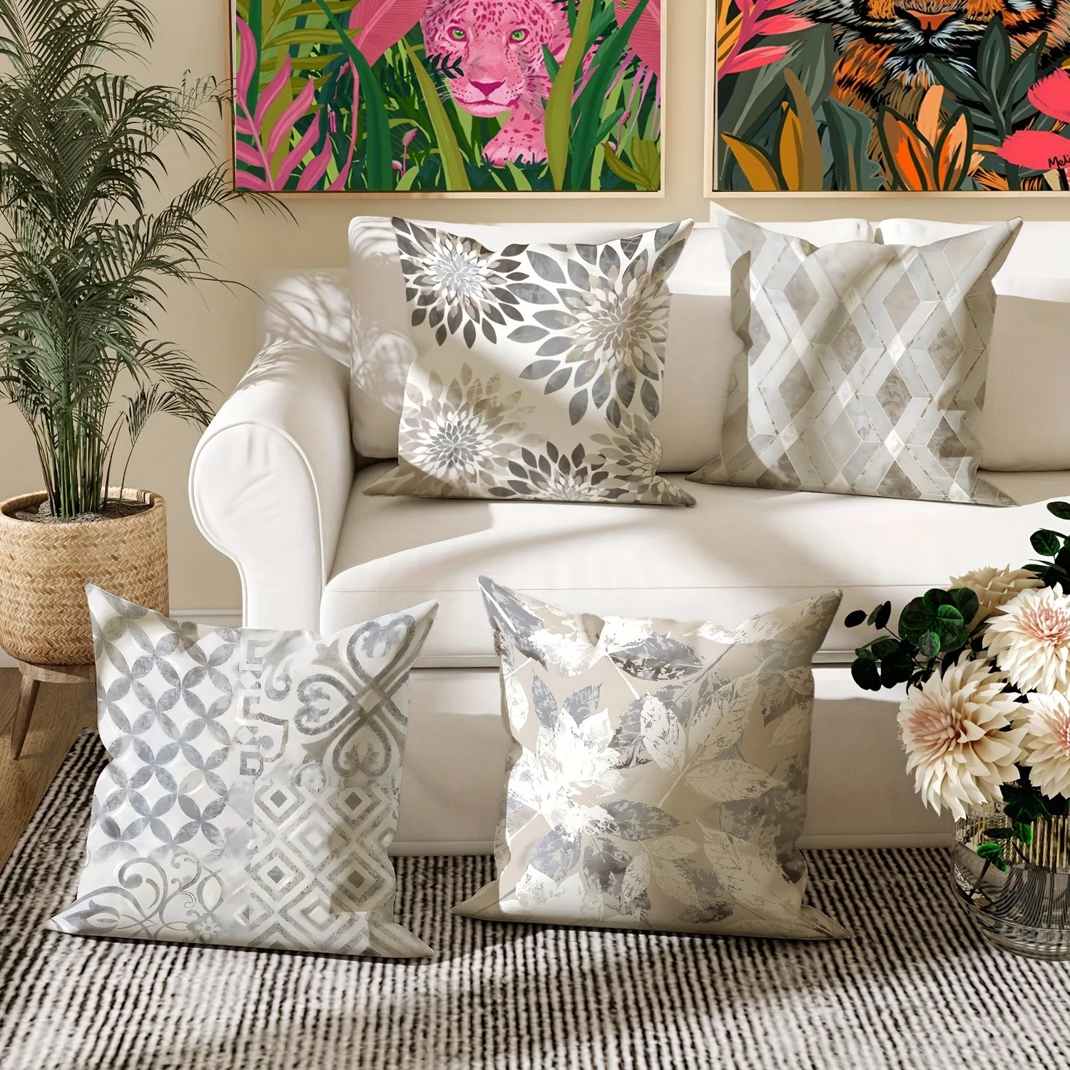 

4 шт., романтическая наволочка с бабочкой и лавандой, спальня, гостиная, диван, домашний декор, полиэстеровый чехол на подушку с молнией