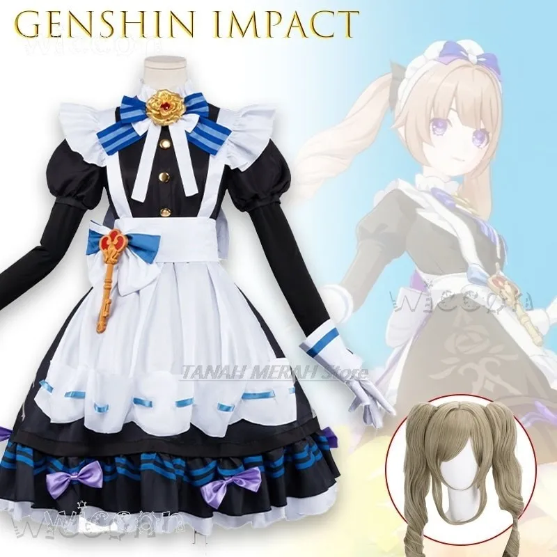 

Genshin Impact Starry Wonderland Maid cosplay full costumes and sets Anime Game Outfit With Anime adult 코스튬 Carnival Outfit