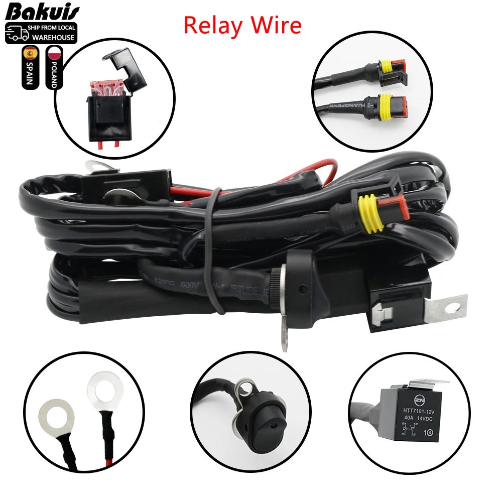 For BMW Motorcycles LED Fog Light Lamp Wiring Harness Relay Wire For BMW R1250GS ADV F800GS R 1250 GS LC