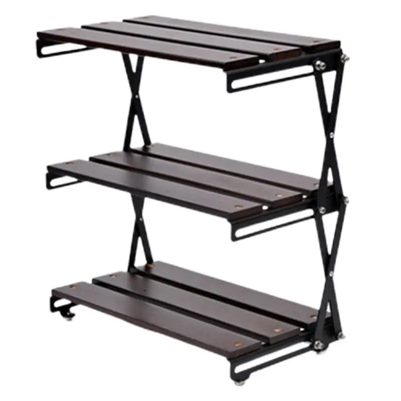 

Folding Storage Rack Foldable Storage Shelves Unit 3 Layers Stainless Steel Storage Rack Organizer Rack Foldable Easy Install