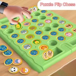 Animal Flip Chess Classic Strategy Board Game Logical Thinking Cognitive Animal Learning Memory Matching Chess Kids Activity Toy