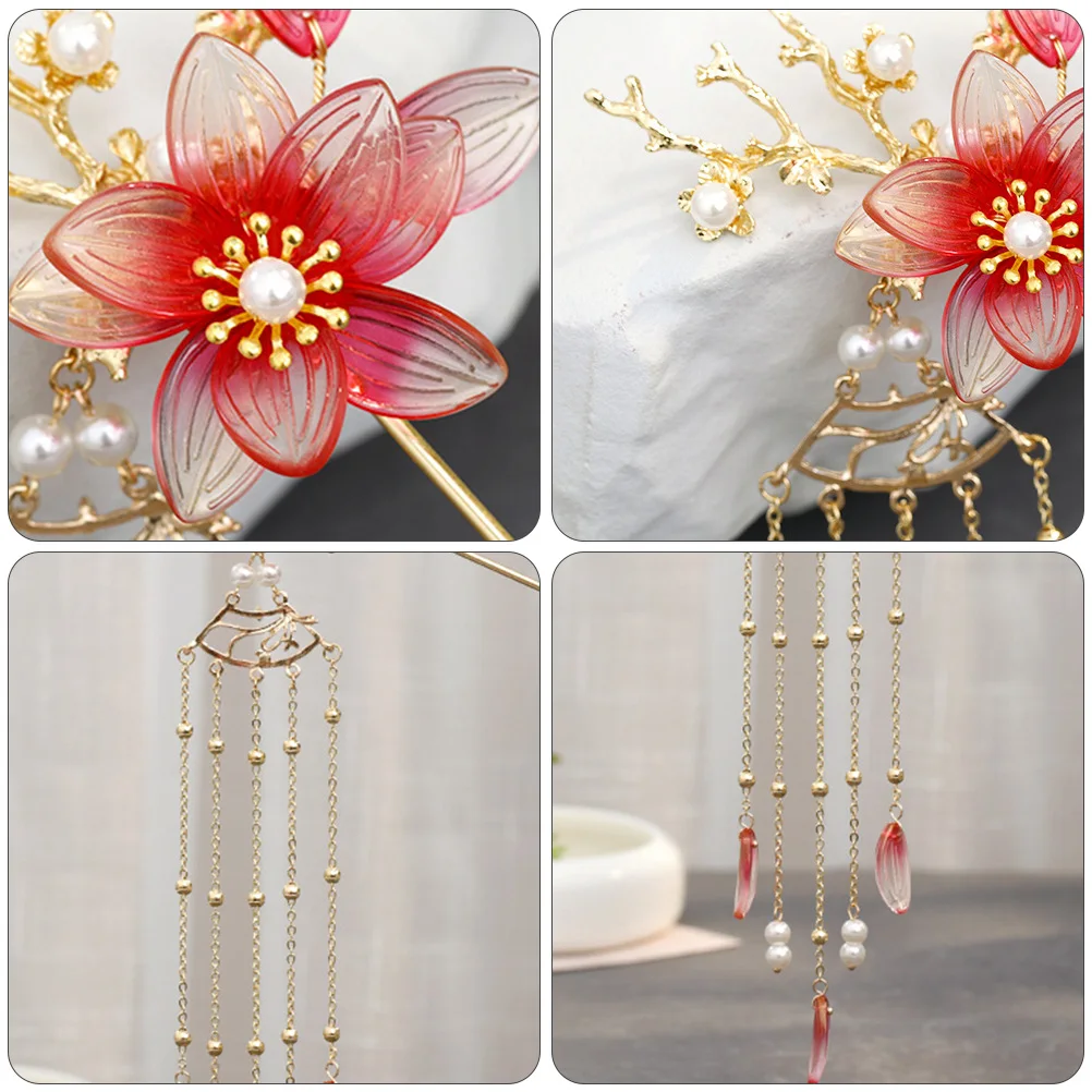 

1pc Retro Hanfu Headdress Alloy Hair Stick Tassel Vintage Hairpin For Women Chignon Accessories Party Wedding Cosplay Dance Gift