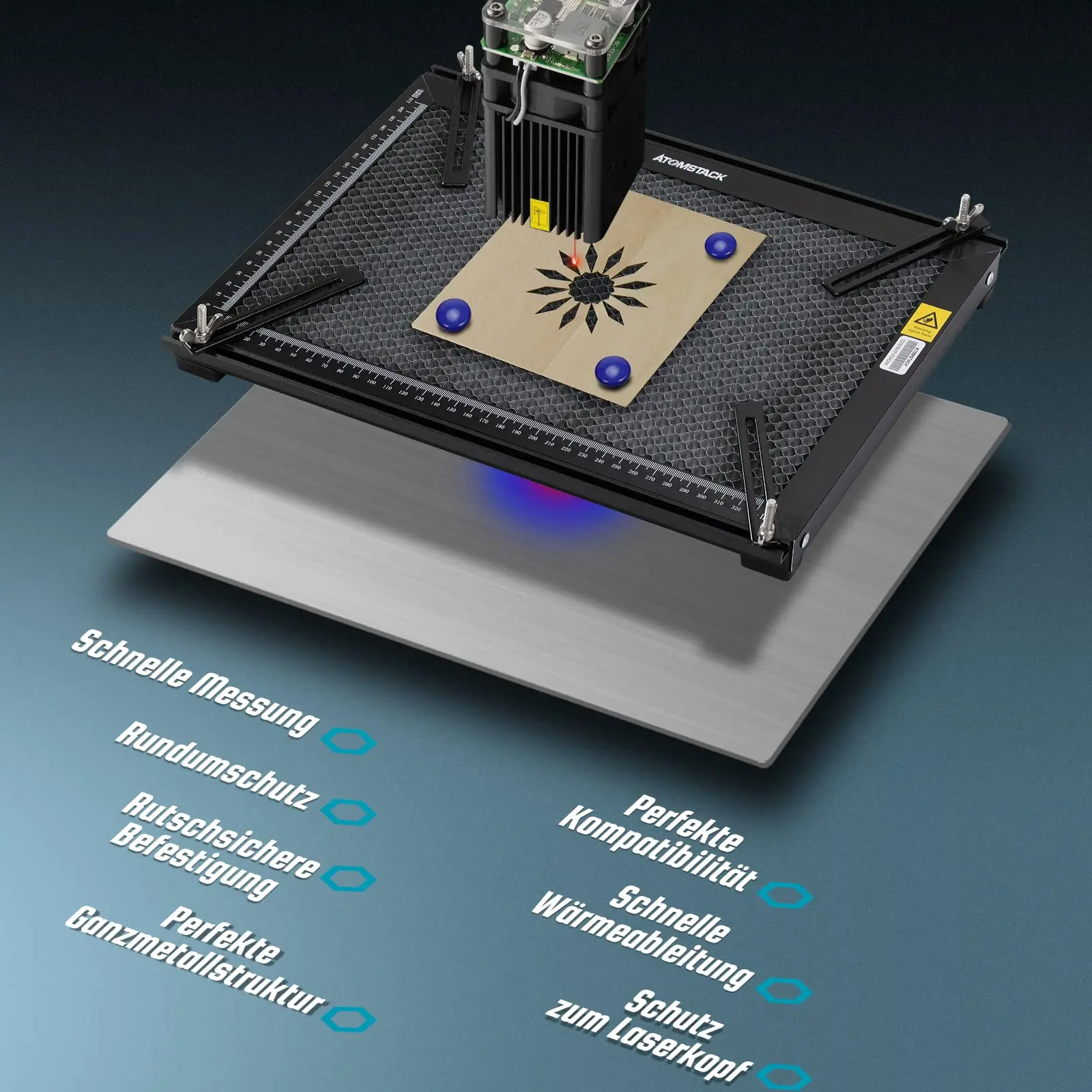 ATOMSTACK-Honeycomb Trabalhando Painel, Laser Cutter Bed para CO2, Diodo Gravador, Edge Cutting, Dissipação de Calor Rápido, 14.96x 11.18x. 79in