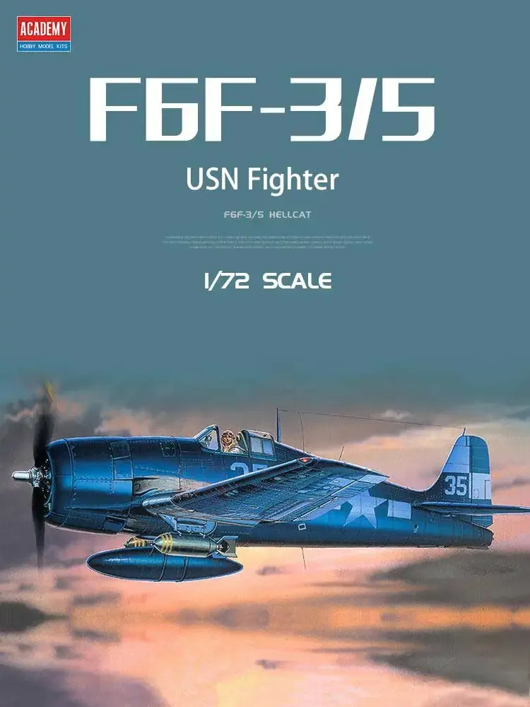 Kit modello aereo assemblato Academy 12481 American F6F Hellcat fighter 1/72