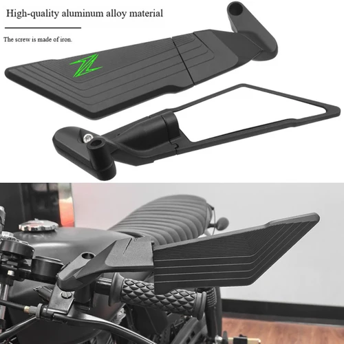 Imagen 1 del producto Para Kawasaki Z1000/Z900/Z650/Z400/Z125 2003-2025 espejos de motocicleta kits de espejos Stealth Winglets para girar espejos ajustables