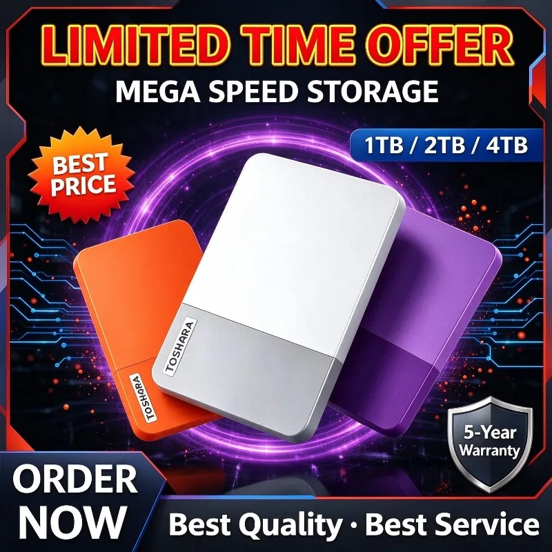 Portable B3 4TB External Hard Drive Multi-color selection High Speed Disk For Laptop Desktop Mac Android Phone Data Backup
