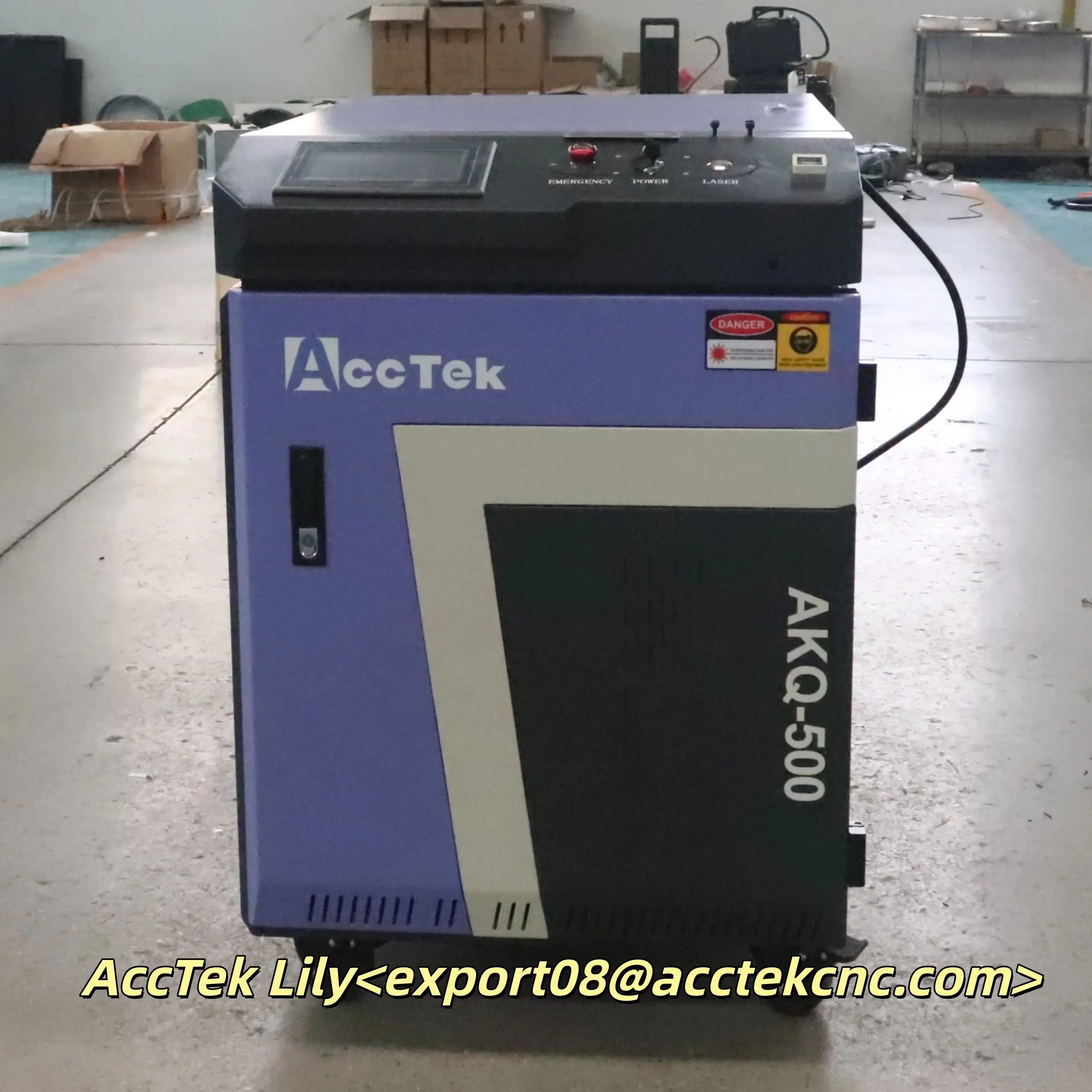 AccTek AKQ-500 Handheld Pulsed Fiber Laser Cleaning Machines Laser Cleaning Hand Tool for Laser Rust&Paint Cleaning Home Use