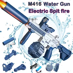 M416 Water Gun Electric Automatic Airsoft Pistol Spurt Fire Water Guns Swimming Pool Beach Party Game Outdoor Water Toy for Kid