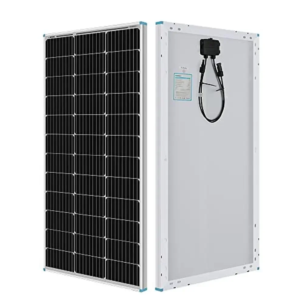 100W 12V Off Grid Monocrystalline Solar Panel Kit 20A MPPT Controller Bluetooth Monitoring App Corrosion-Resistant Frame