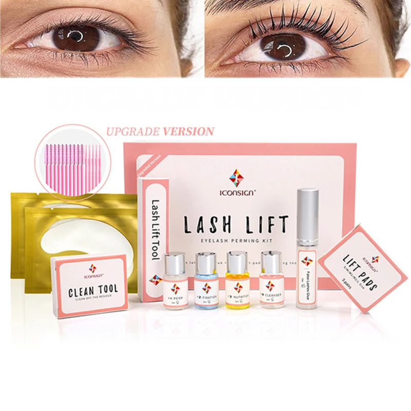 ICONSIGN Upgrade Version Lash Lift Kit Lifting Eyelashes Lasting 6-8 Weeks Lash Perm Eyelash Enhancer Calia Makeup Tools