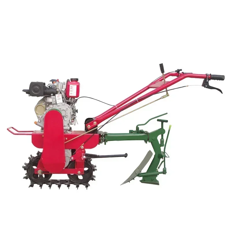 

Multifunctional tracked micro cultivator,small farm machinery tools,small diesel plough,new pastoral management track