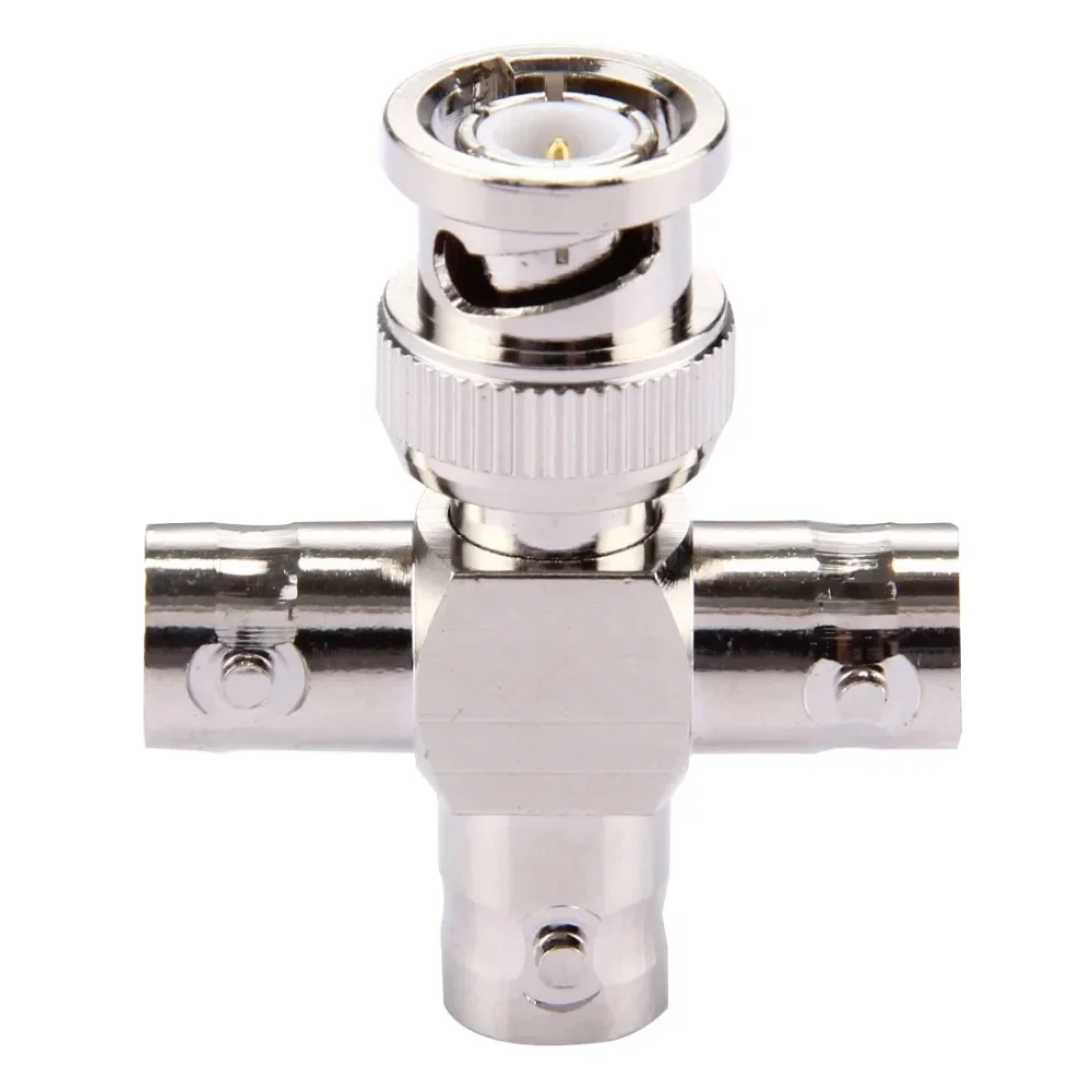 5pcs Male Plug To 3 Bnc Female Jacks Straight Convert Connector T Adapter Bnc Q9 Connector 3 Way Splitter