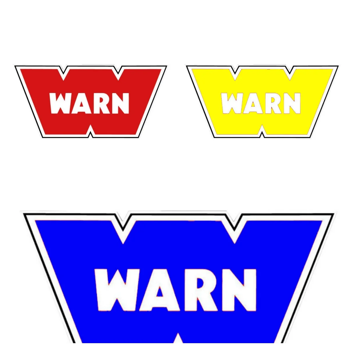

Warn Winch Car Stickers - for Off-Road Vehicles, Waterproof PVC Vinyl Decals for Auto Window, Laptop, and Motorcycle Decoration