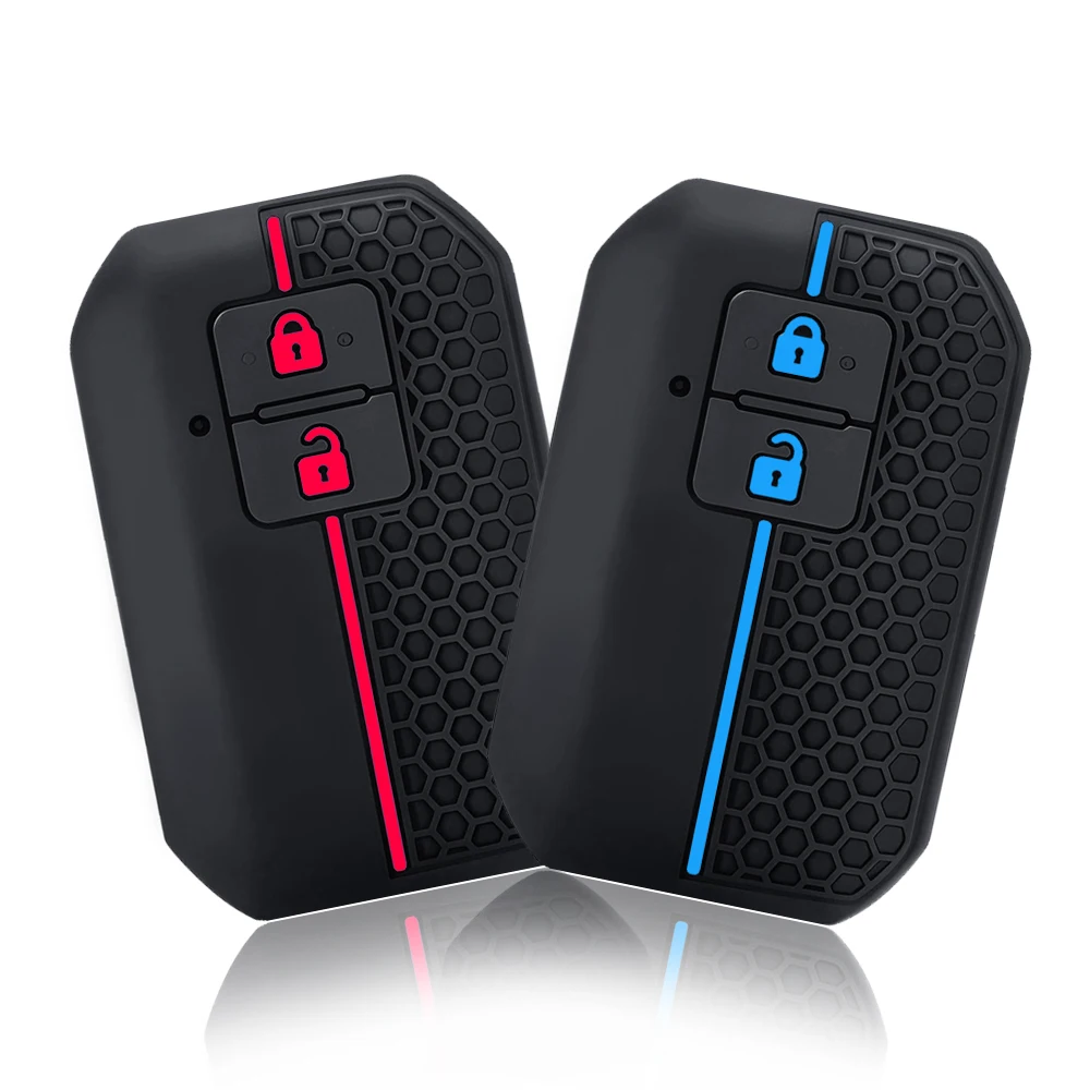 Funda de silicona para llave de coche con 2 botones, accesorios para llavero, funda para llave para Suzuki Swift Ignis Jimney XL7 Ertiga 2020 2021 2022 2023