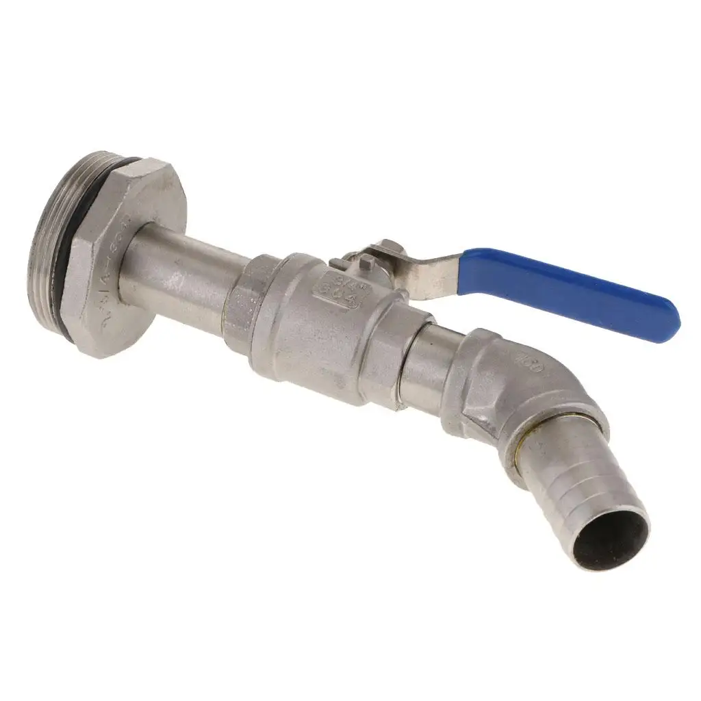 200L Steel Barrel Valve Tilt Nozzle Options DN50 Inlet 304 Stainless Valve Kit for Metal Drum Dispensing