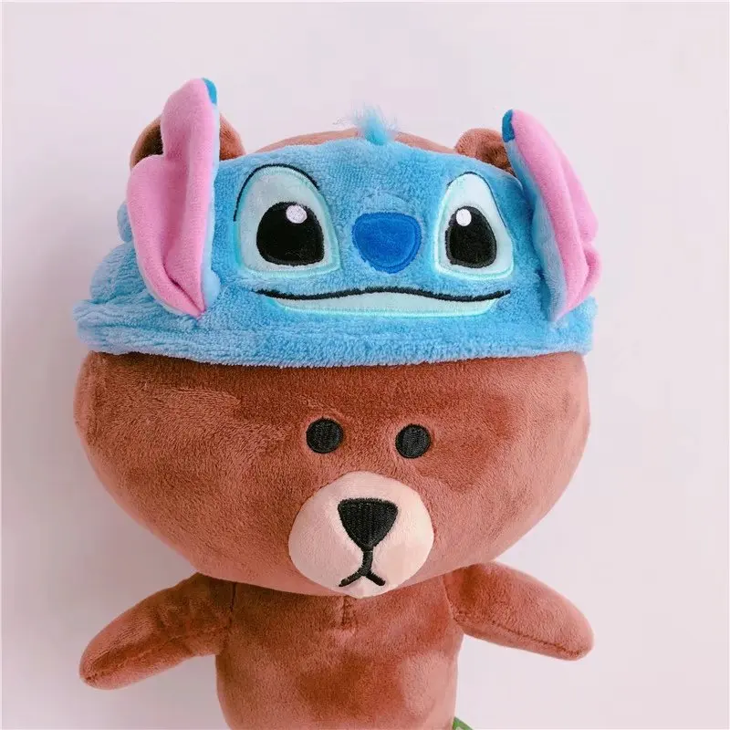 Disney Stitch truskawkowy miś Dumbo Minnie Girl pluszowa opaska na głowę obręcz do włosów urocza kreskówka makijaż twarzy do mycia